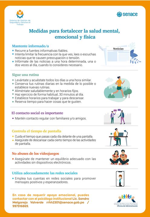 Medidas para fortalecer la salud mental, emocional y física