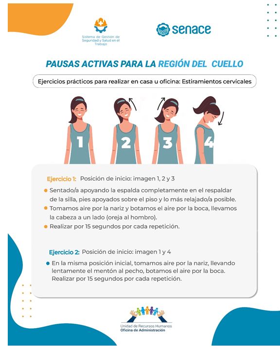 Pausa activas en la región del cuello